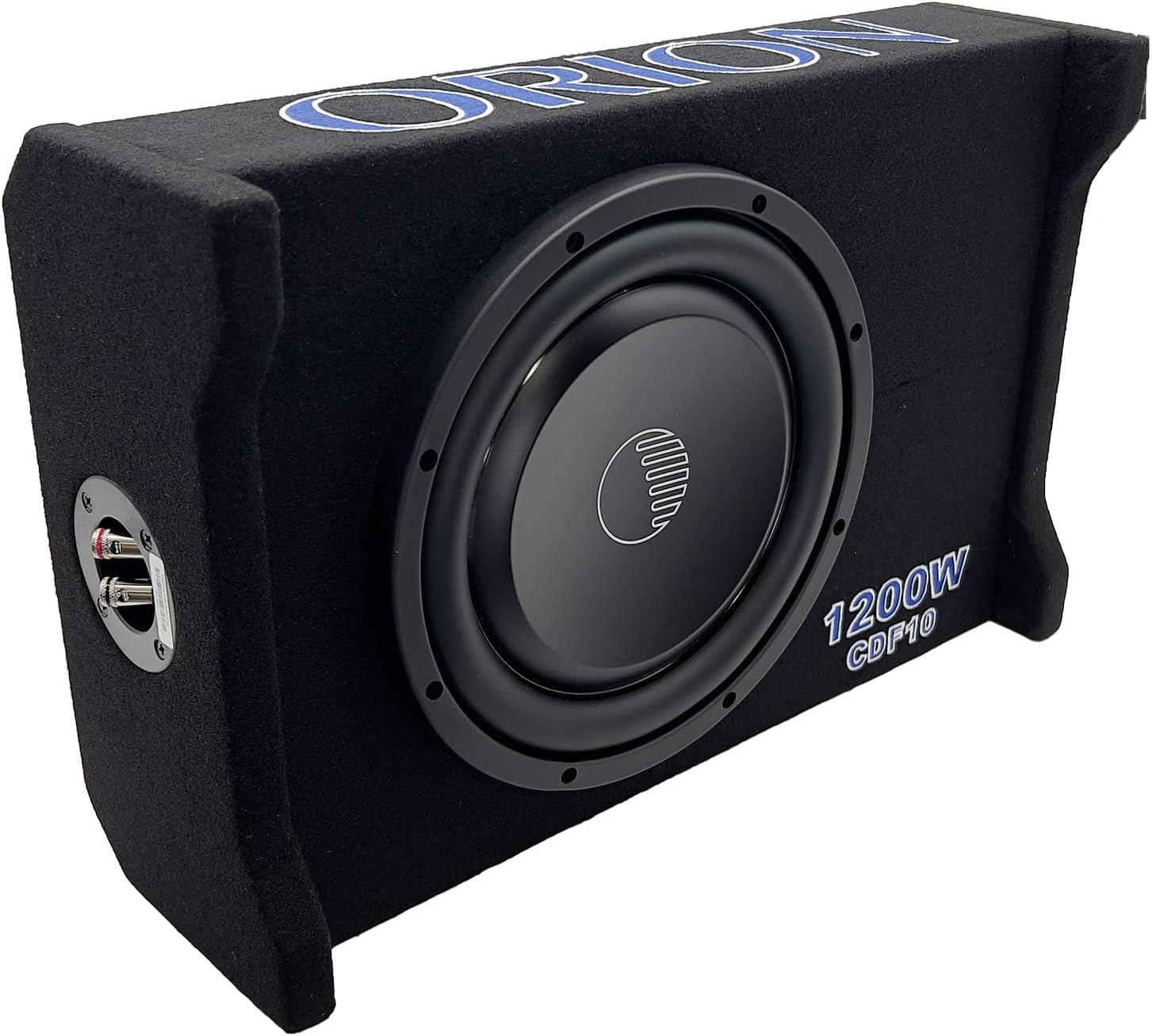 ORION Cobalt CDF10 10” Passive Down-Firing Subwoofer Enclosure – 400W RMS/1600W Max, Slim Sealed Sub Box for Cars & Trucks, Low-Profile Air-Tight Bass Thin Enclosure, Shallow Mount