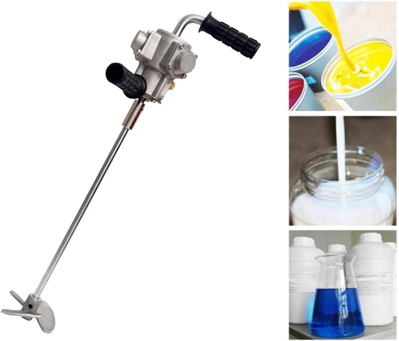 Pneumatic Paint Mixer Portable Pneumatic Paint Mixer, 5 Gal/20L Adjustable Speed Coating Mixer Machine, Air Agitator Paint Mix Tool