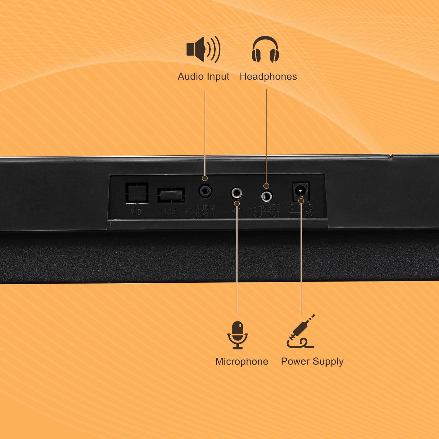 GLARRY 61-Key Portable Electronic Keyboard Piano set w/LCD Screen, Stand, Microphone, Headphones, Stand, Bench, Teaching Modes, Built-In Speakers