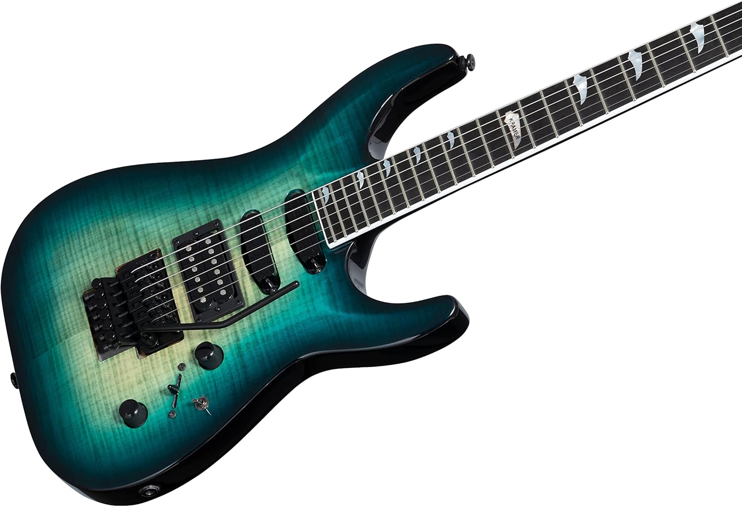 Kramer SM-1 Figured Floyd Rose, Caribbean Blue Perimeter