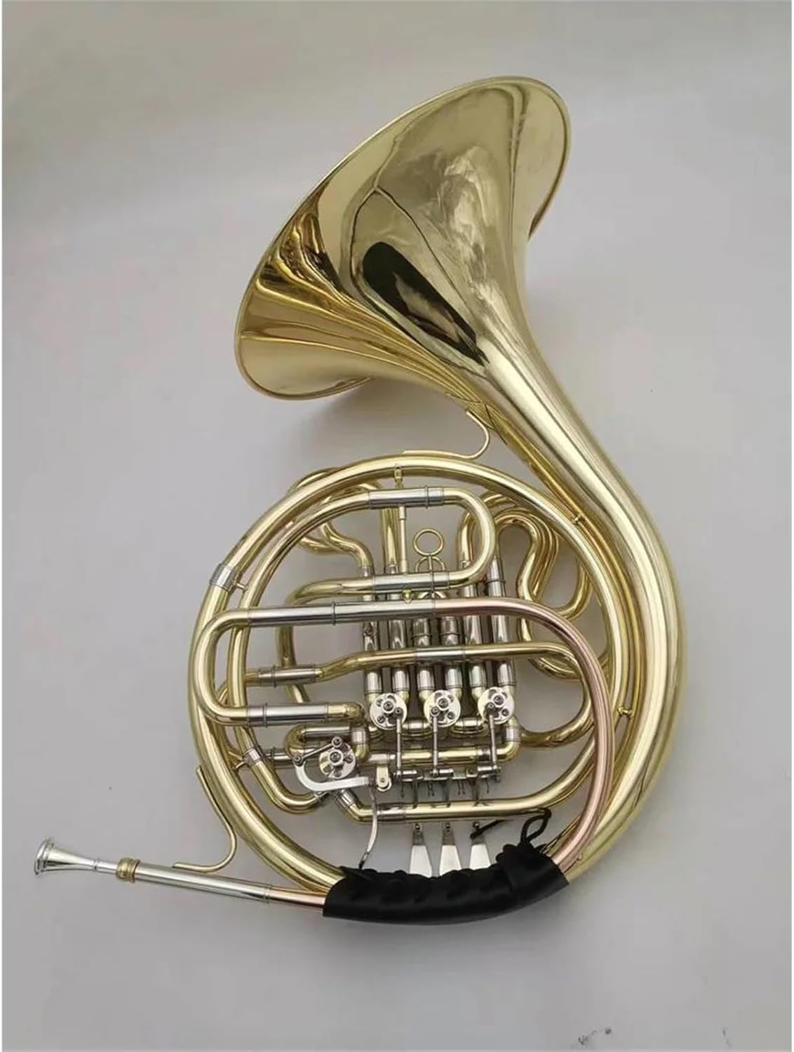 Brass French Horn French Horn Double 4 Keys F/Bb Brass Musical Instrument With Case