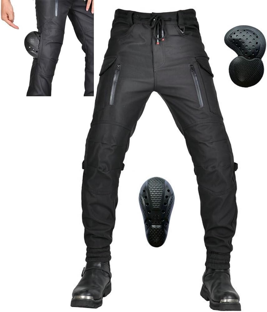 Waterproof Windproof Men's Motorcycle Riding Pants with CE Armor Reflective Motocross Racing Motorbike Cycling Trousers