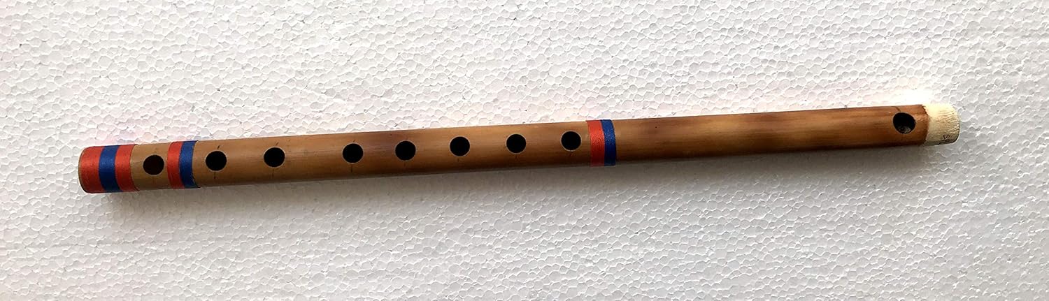 Professional Carnatic Venu Flute A# Sharp Bass Scale 56 CM 8 Holes South Indian Bansuri