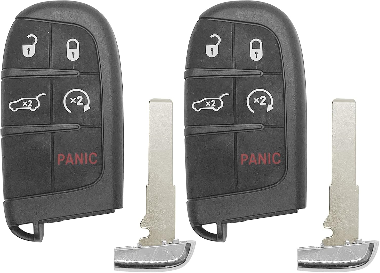 AutoKeyMax Smart Car Key Fob Replacement for 2017 2018 2019 2020 Compass 5 Button Remote 4A Chip FCCID:M3N-40821302 68250343 AB (2)