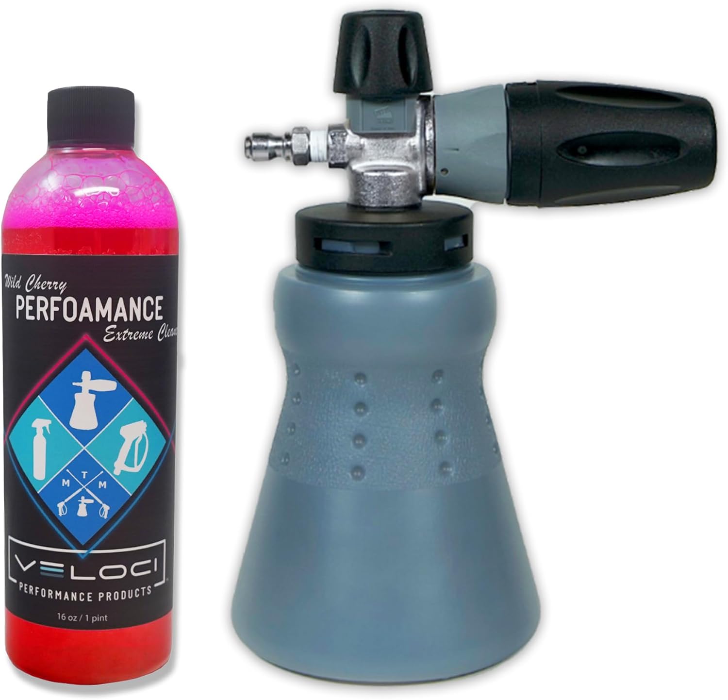 MTM Hydro PF22 Foam Cannon with Wide Mouth Bottle, 16 oz. Bottle of Car Wash Soap Included