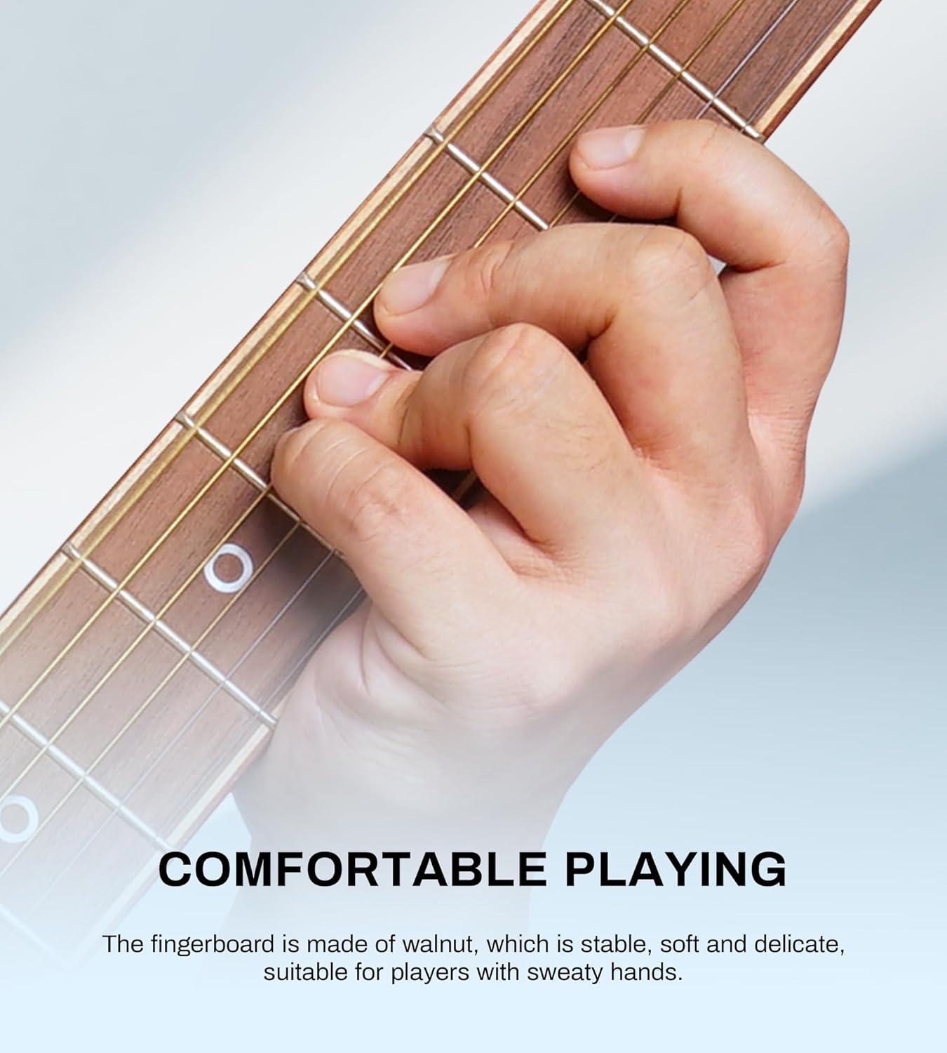 Vangoa Dreadnought Acoustic Guitar 41 inch Set, Full Size Steel String Acoustic Guitar Starter Bundle, 6 String Guitarra for Beginners Adults, Moonlight Burst