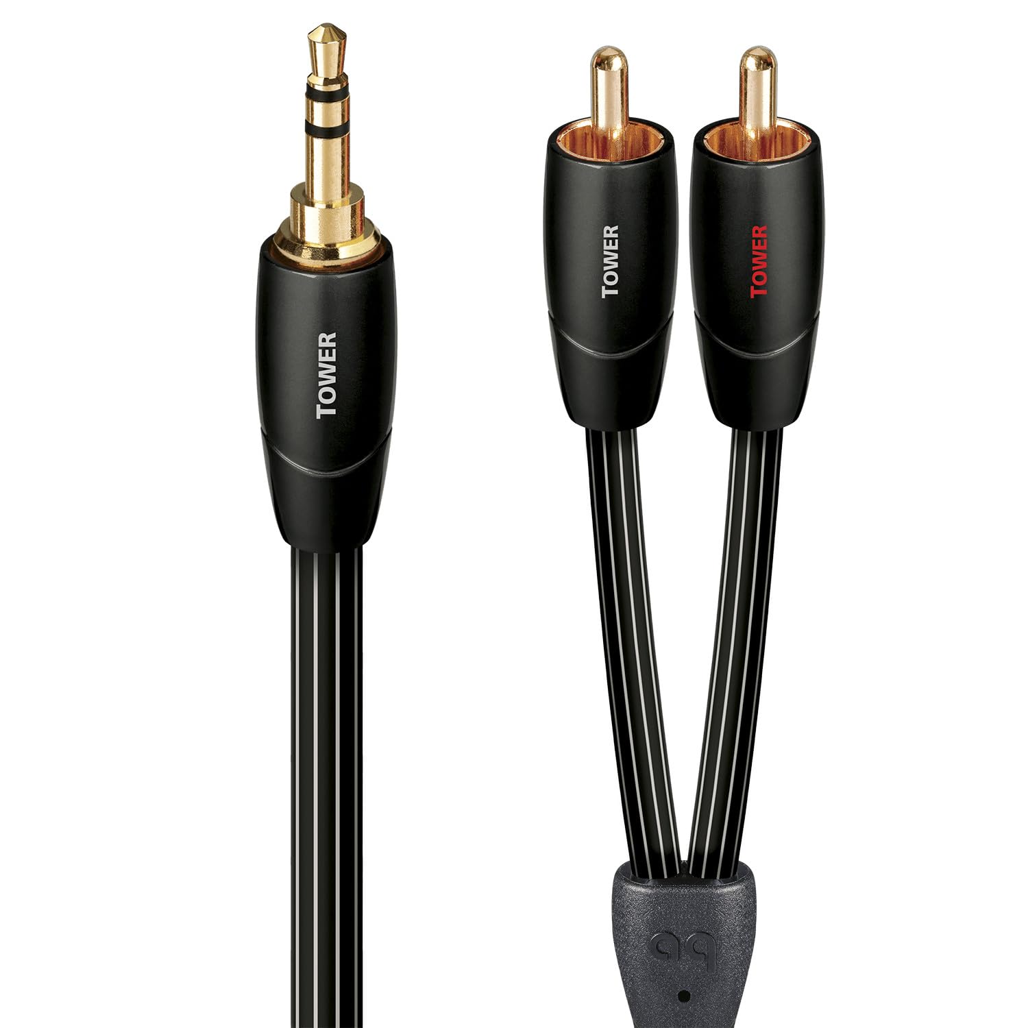 AudioQuest 5m Tower 3.5mm - 2xRCA Audio Cable Black