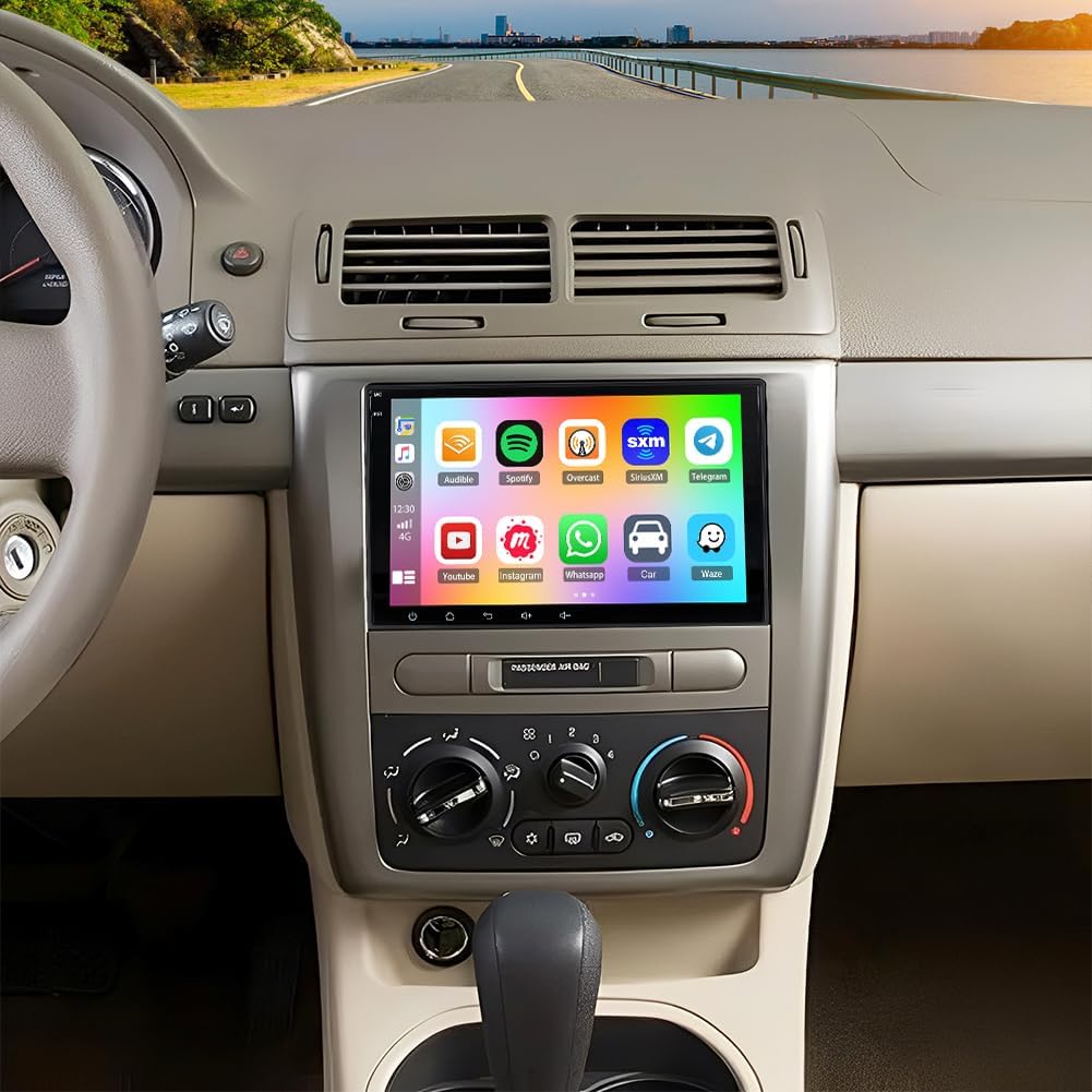 Android 14 Double Din Car Stereo Radio for Chevrolet Cobalt 2008 2009 8