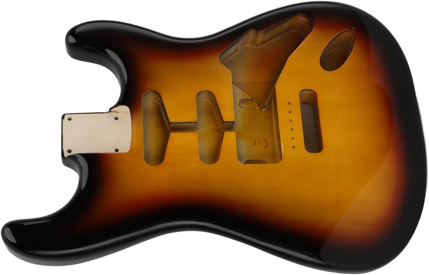 Aramox HSH ST Electric Guitar Body, Poplar Wood Construction, Sunburst Finish, Ideal for Telecaster and Stratocaster DIY Projects