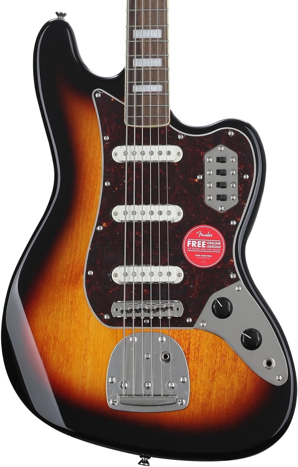 Squier Classic Vibe 6-String Bass VI, 3-Color Sunburst, Laurel Fingerboard