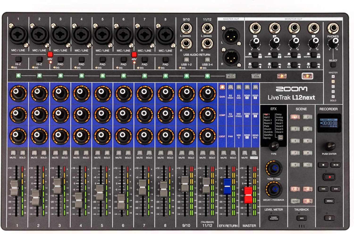 Zoom LiveTrak L12next 12-Channel Digital Mixer/Recorder