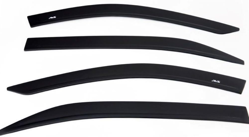 Auto Ventshade [AVS] Low Profile Rain Guards For 2005 - 2020 Nissan Frontier, CREW CAB ONLY | Window Vent Visors, 4 pcs. - Dark Smoke | 894037
