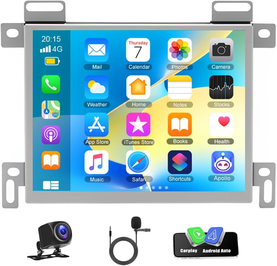 2G+64G Car Radio Upgrade for Dodge Charger RT 2012 with Wireless CarPlay and Android Auto, 8.4 Inch Touchscreen Android 14 Double Din Car Stereo w/Bluetooth GPS WiFi FM RDS SWC Camera