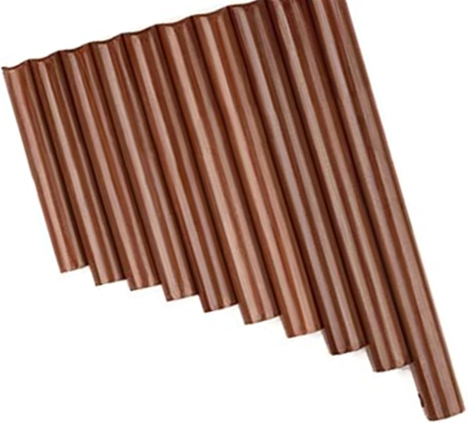 Chinese Traditional Musical Instrument 10 Pipes Pan Flute C Key Pan Pipes Woodwind Instrument (Color : Right-brown)