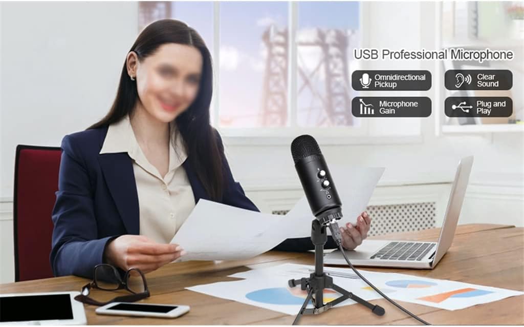 Professional Streaming Studio Condenser Microphone Game USB Microphone, Computer Singing Microphone with Stand (Color : D, Size