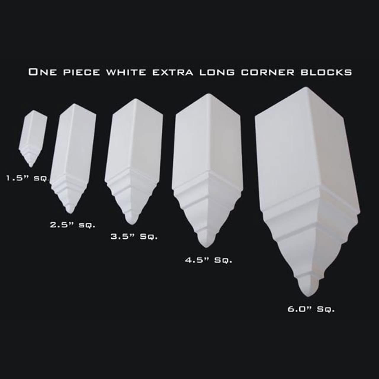 À LA MAISON CEILINGS CM-ICB Crown Molding Inside Corner Block Medium - 3.5 x 3.5 x 11.25 inches White 4 Pack