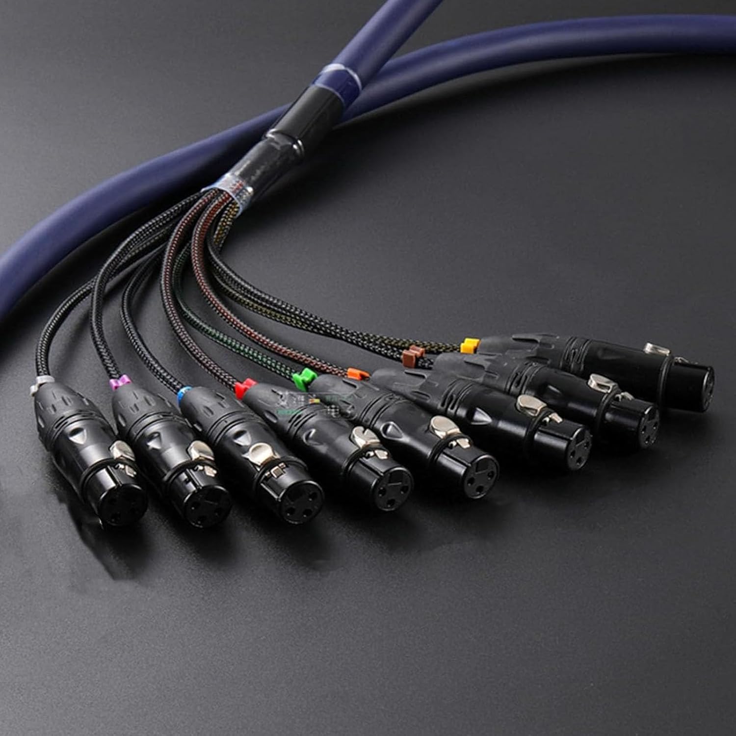 DB25 25 Pin Female to 8 XLR 3Pin Female Highly Shield Analog Audio Snake PVC Cable 1.5Meter