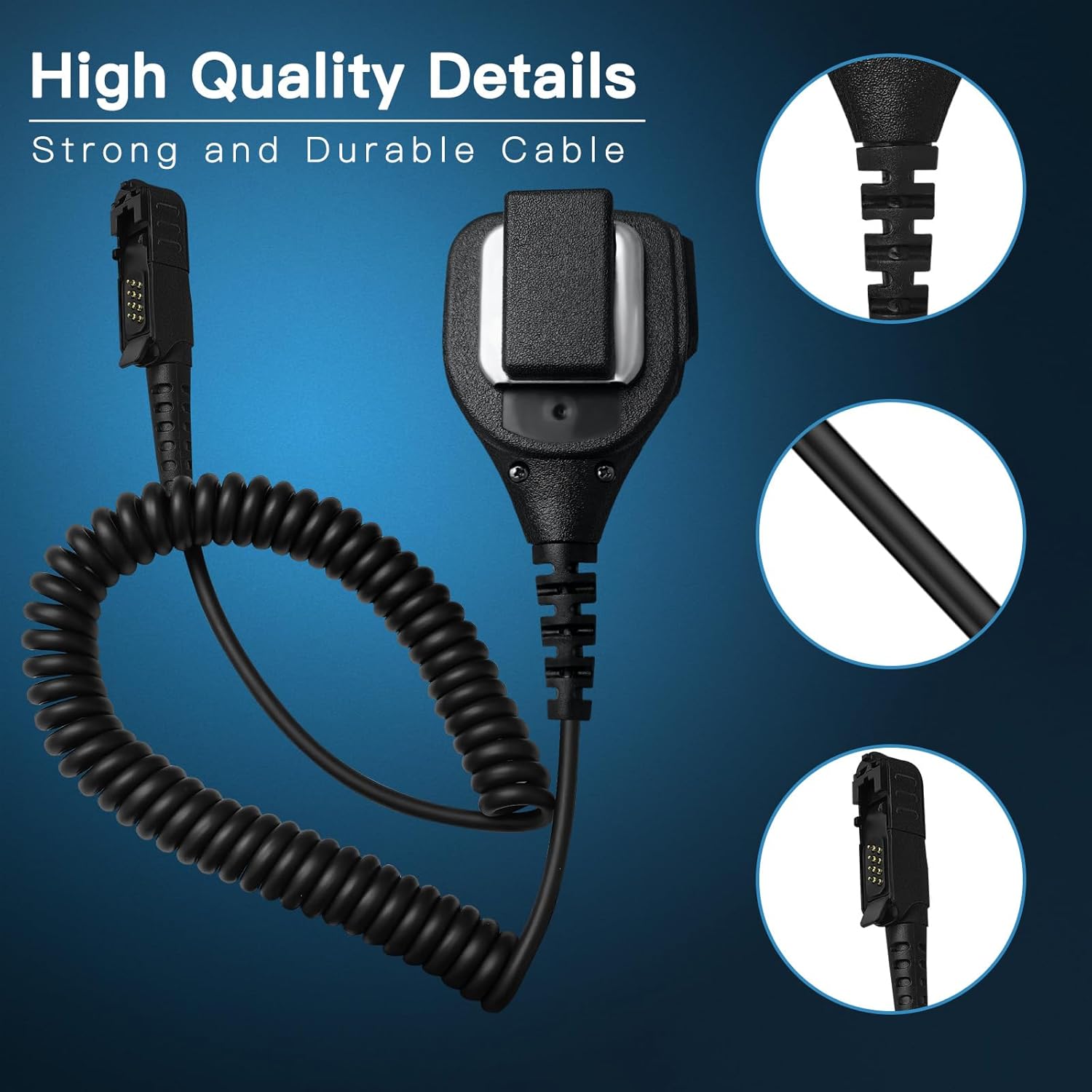 10 Pack PMMN4076 PMMN4076A Heavy Duty Speaker Microphone PMMN4071AL PMMN4071 Remote Mic for Motorola XPR3300 3500e 3500 3000e 3000 XPR3300e XiR P6600i DP2000 DP2400,3.5mm Audio Jack