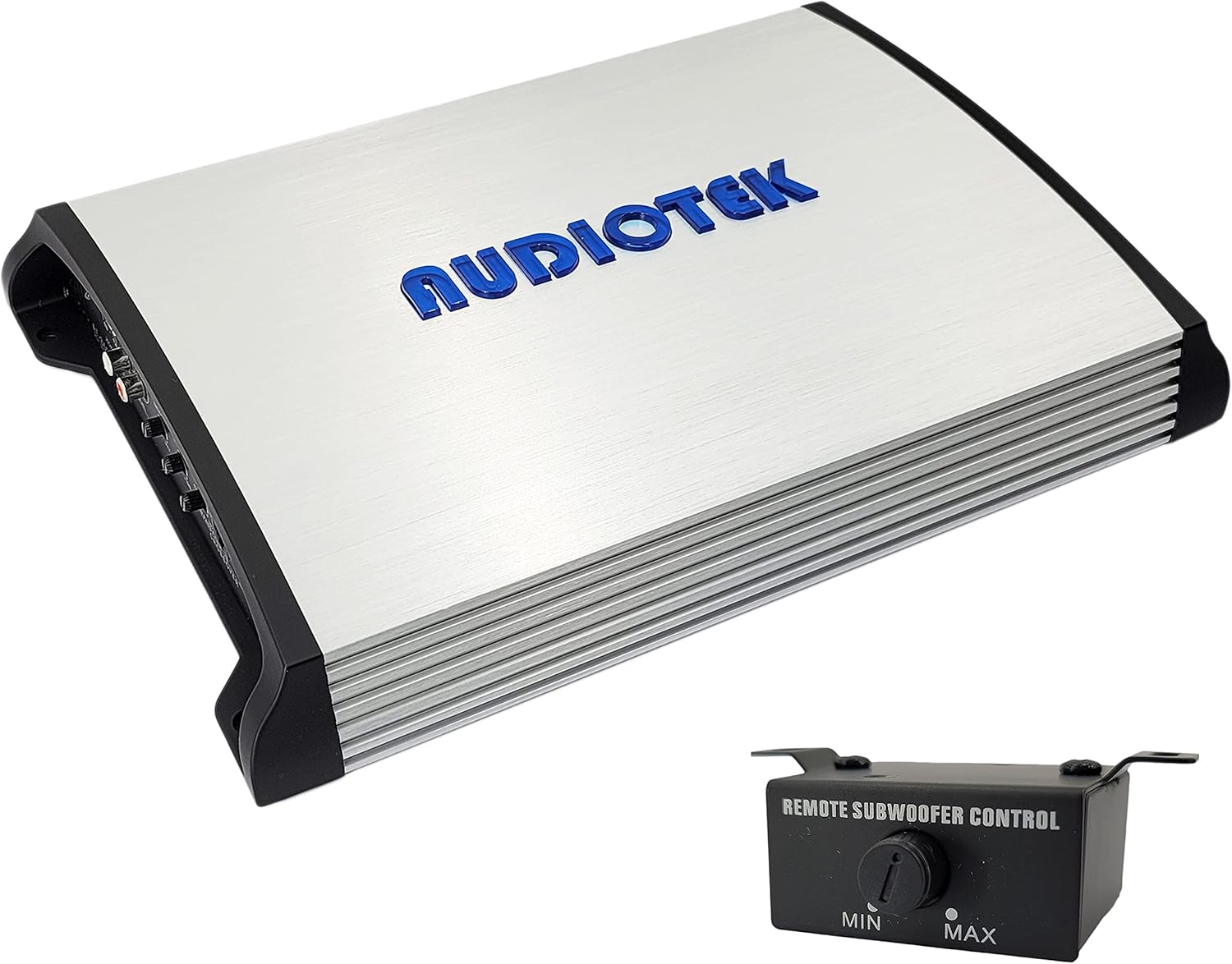 AUDIOTEK AT3500S 2 Channel Stereo Car Amplifier - 3500 Watts, 2 Ohm Stable, LED Indicator, Full Range, Bass Knob Included, Great for Speakers and Subwoofers