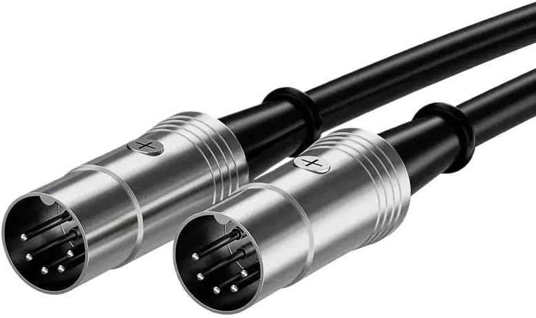 5-pin MIDI Audio Cable Male to Male XLR Adapter Cable Suitable for Electric Piano Keyboard(20m)