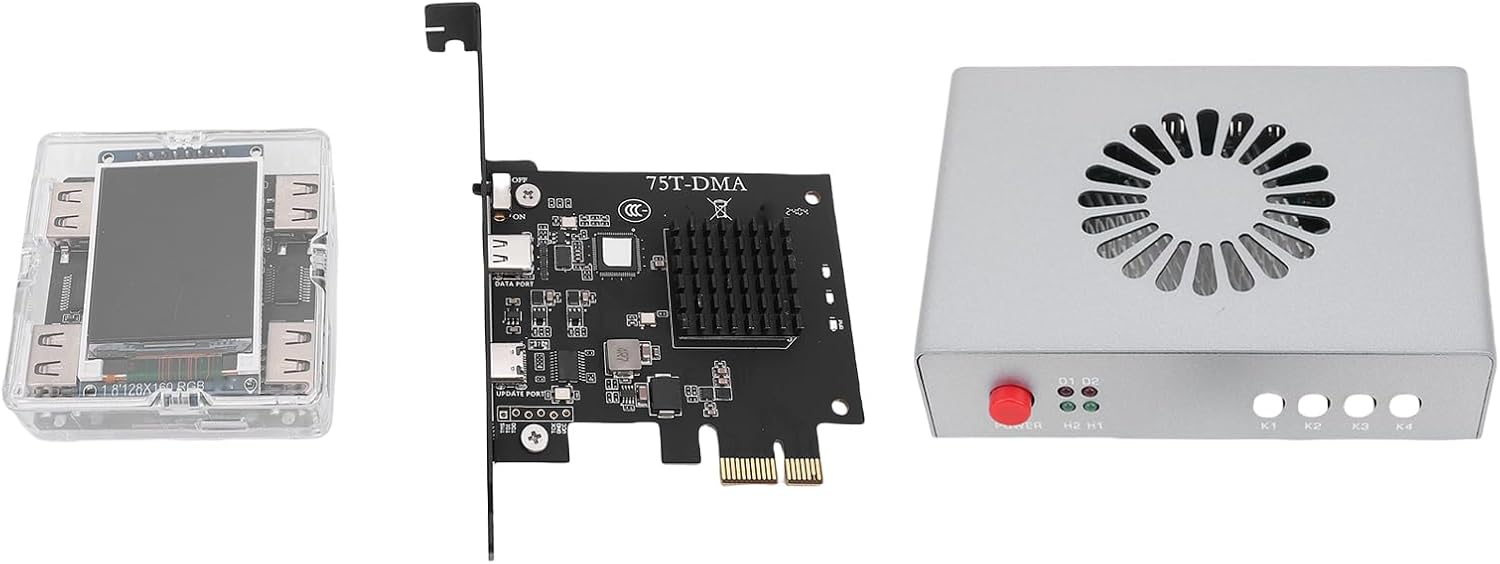 DMA Fuser Complete Kit 3840x2160 60Hz Keyboard Controller Overlayer Synthesizer, Aluminum Alloy Interface for Gaming Console, Dual Machine Access Support