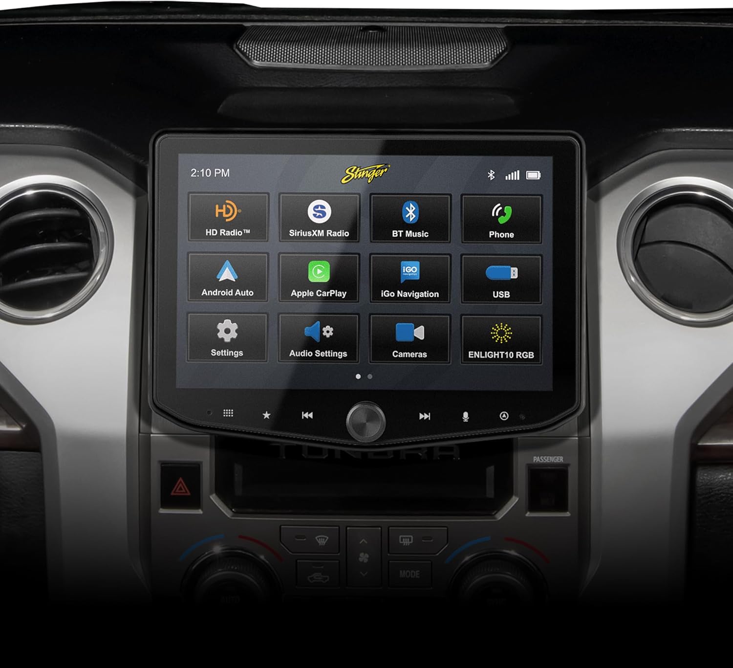 Stinger HORIZON10 10.1 Tundra (2014-21) Stereo 1280x800 HD Touchscreen Radio, Wireless Apple CarPlay/Android Auto, Bluetooth 5.1, IP65 Weather-Resistant Display, HDMI, 4 Camera & 3 USB Inputs