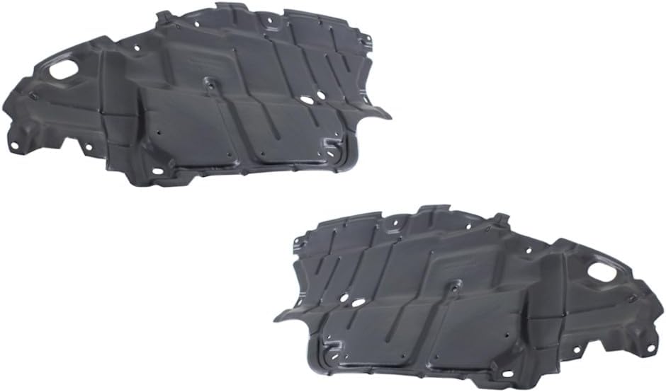 KarParts360 For Toyota Camry 2007 2008 2009 2010 2011 Engine Splash Shield Driver And Passenger Side | Pair | Front | Undercover | Black | TO1228170, TO1228171 | 5144206100, 5144106110