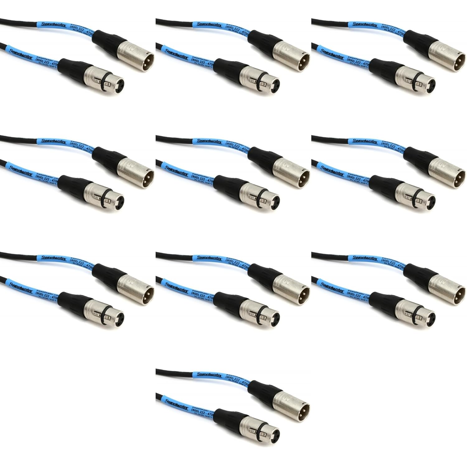 Pro Co EXM-20, 10-Pack Excellines Microphone Cable - 20 Feet