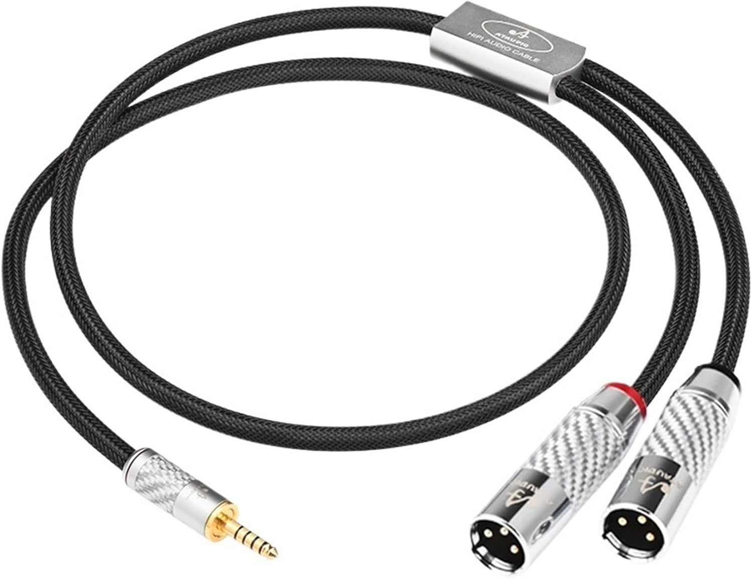 4.4mm to 2XLR Audio Cable Hi-end OCC Core 4.4mm Balanced to 2XLR Male/Female Adapter Cable for Amplifier Mixer(5m)