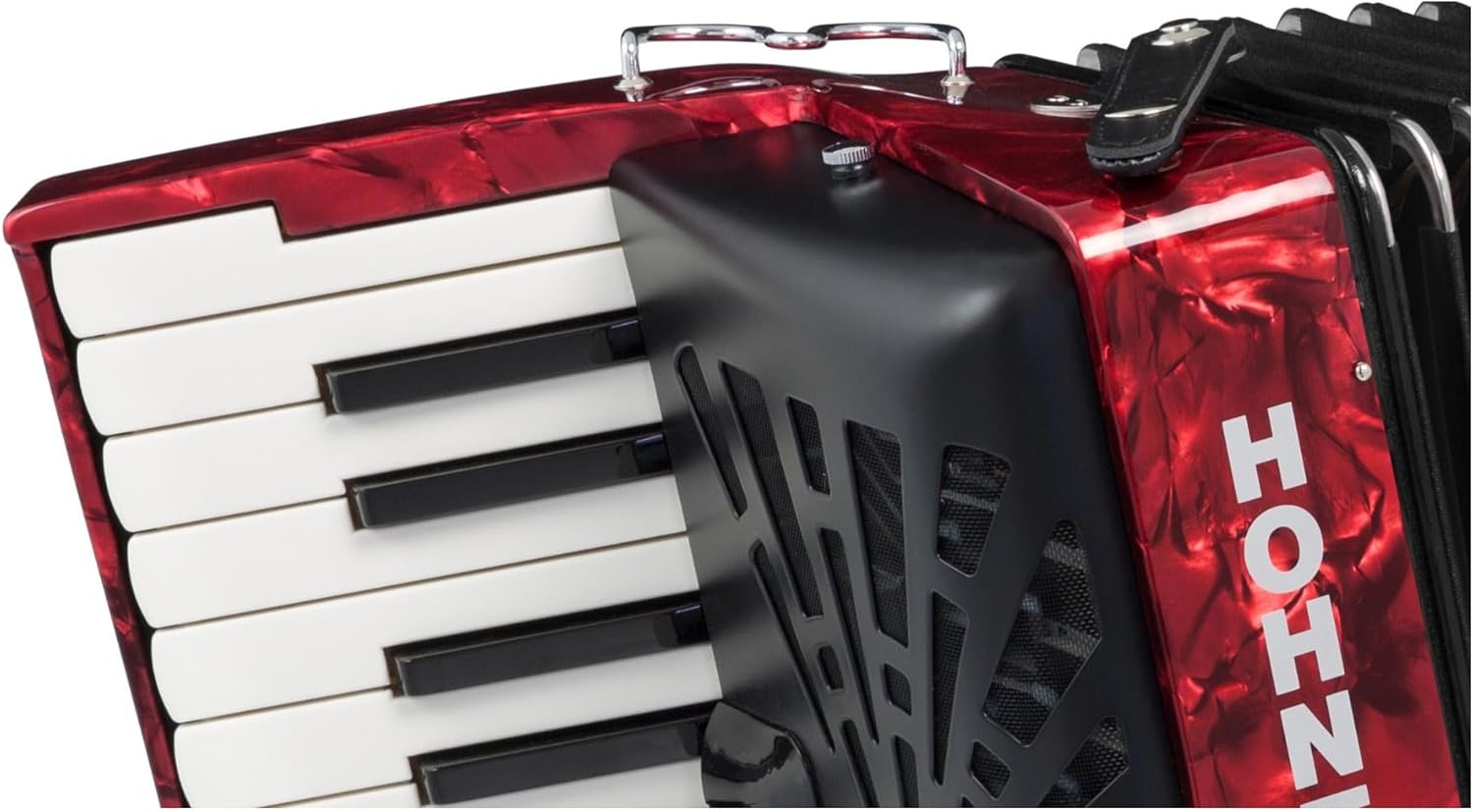 Hohner Bravo II 48 Chromatic Piano Key Accordion (Red)
