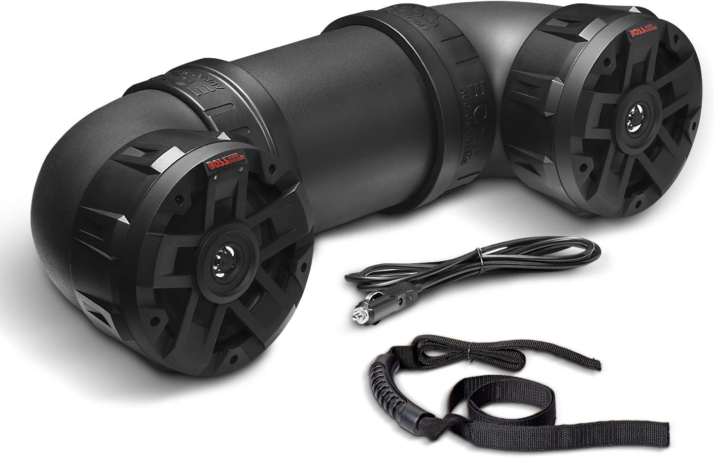 BOSS Audio Systems ATVB6.5R ATV UTV Weatherproof Sound System - 6.5 Inch Speakers, 1 Inch Tweeters, Built-in Amplifier, Bluetooth, Rechargeable Battery, Easy Installation for 12 Volt Vehicles