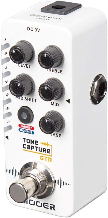 MOOER Tone Capture GTR Guitar Pedal Capturing Target Guitar’s Tone, with EQ Adjustment, 7 Preset Slots, Ture Bypass/Buffer Bypass