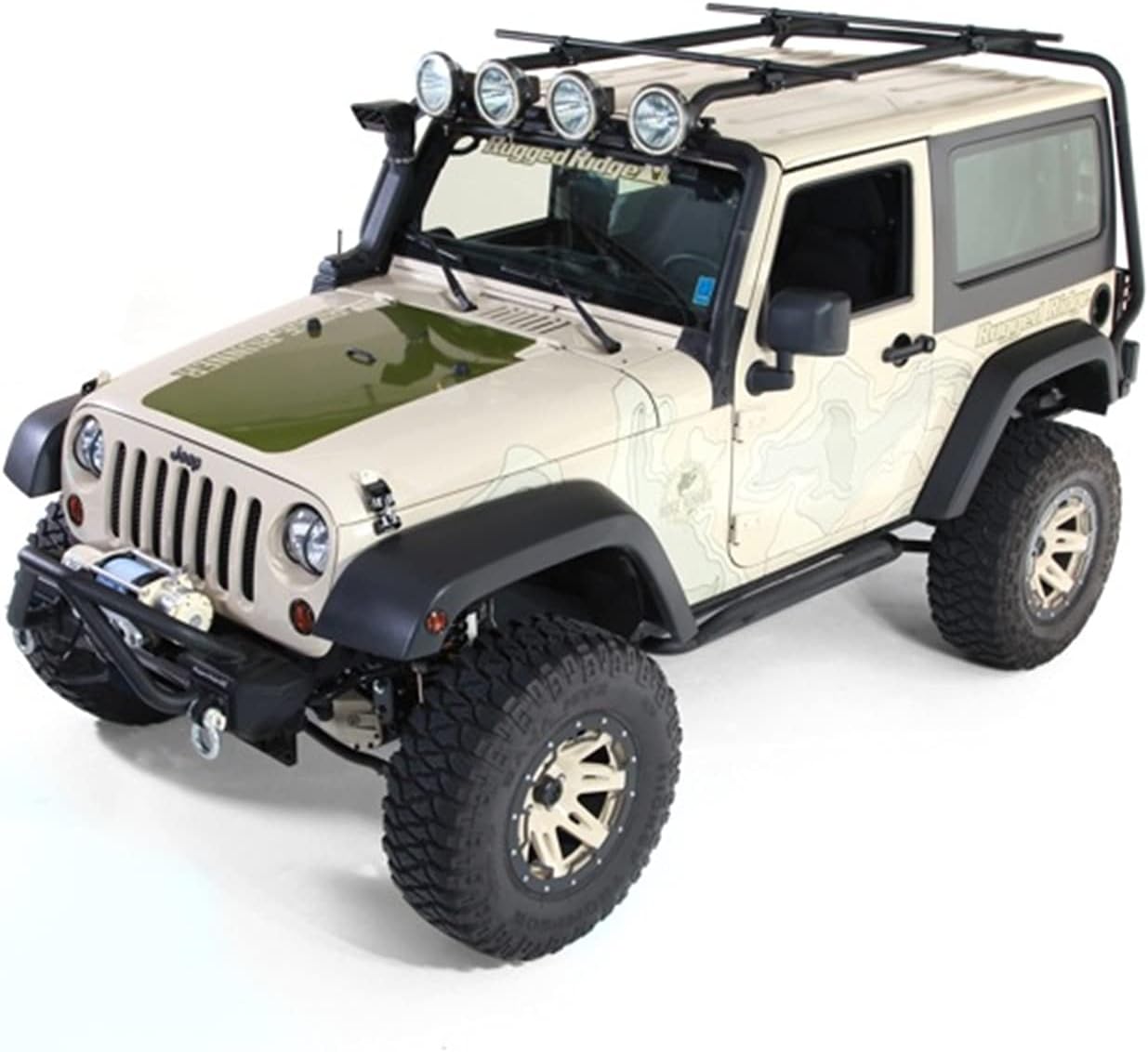 Rugged Ridge 11703.01 Sherpa Roof Rack; 07-18 Jeep Wrangler JK, 2 Door
