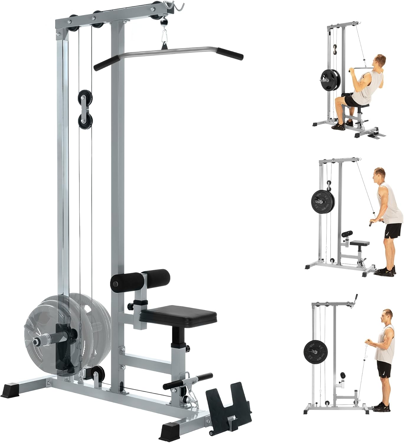 Yes4All LAT Pull Down Machine and Cable Row Tower With Additional Pulley, High & Low Pulley Stations