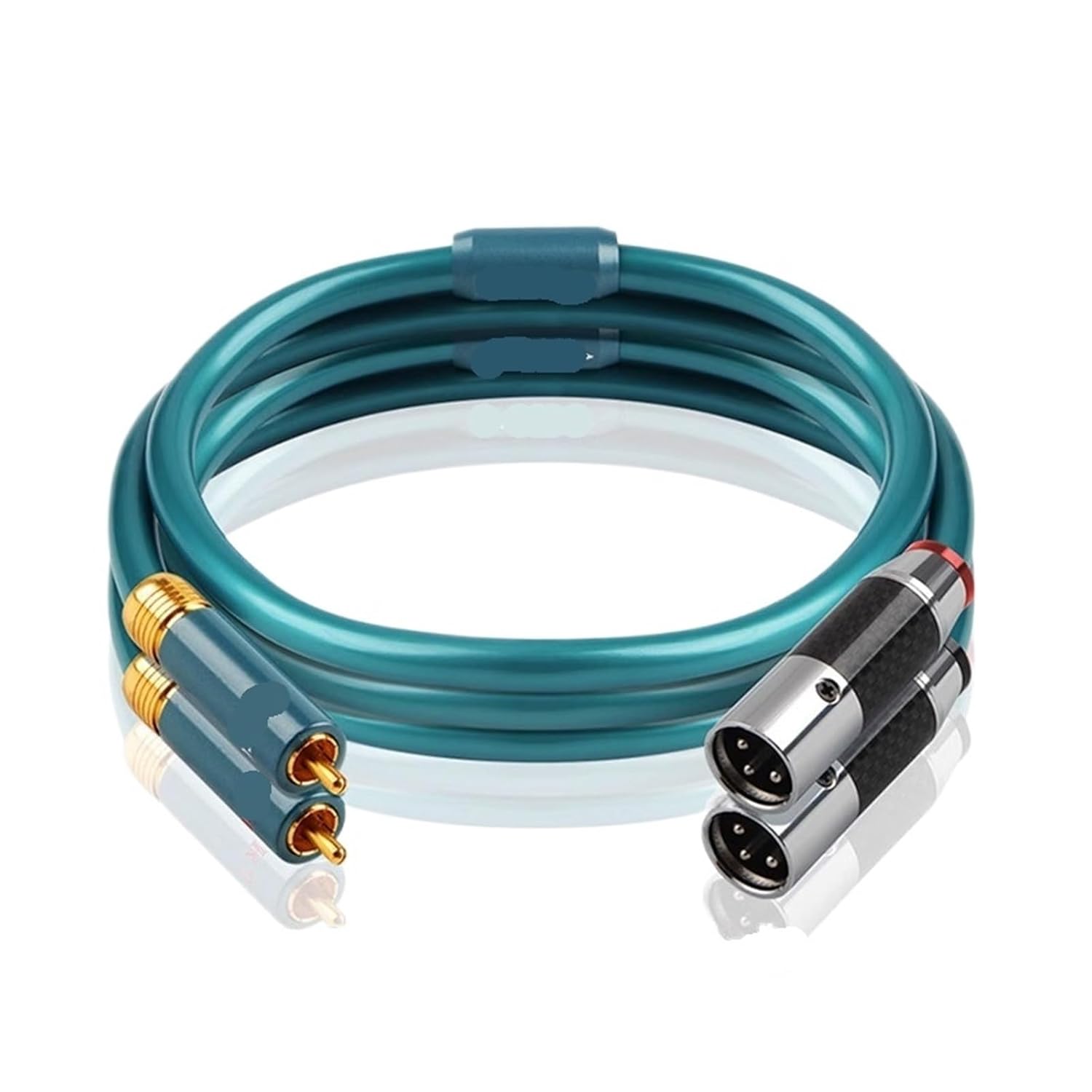 1 Pair 8n Silver-Plated Single Crystal Copper R/CA to Balance Line Signal Cable(RCA to XLR Male,1m)