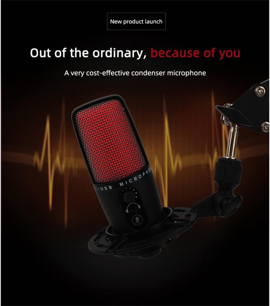 Condenser Recording Microphone with Tripod is Suitable for Computer Studio Microphone Vocal Game Streaming