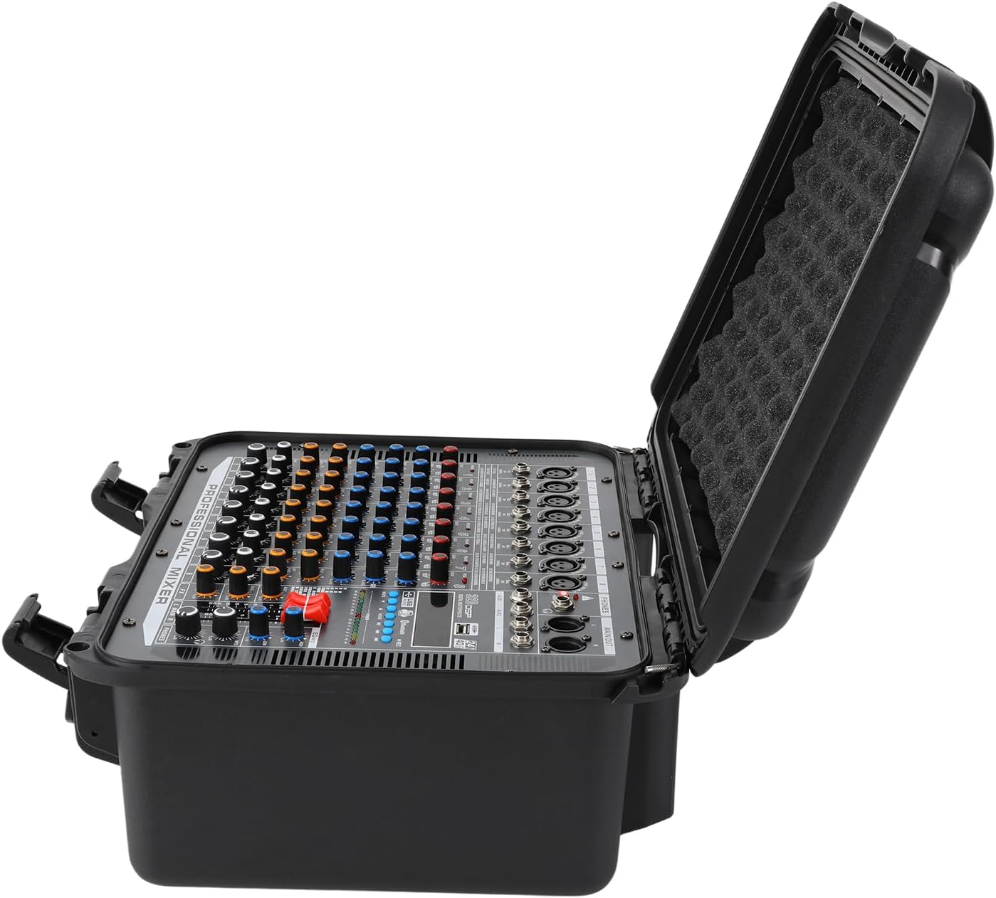 8 Channel Mixing Console Audio Mixer with Power Amplifier,350W*2 High Power 320 DSP Effects Studio Mixer with 48V Phantom Power Audio Set