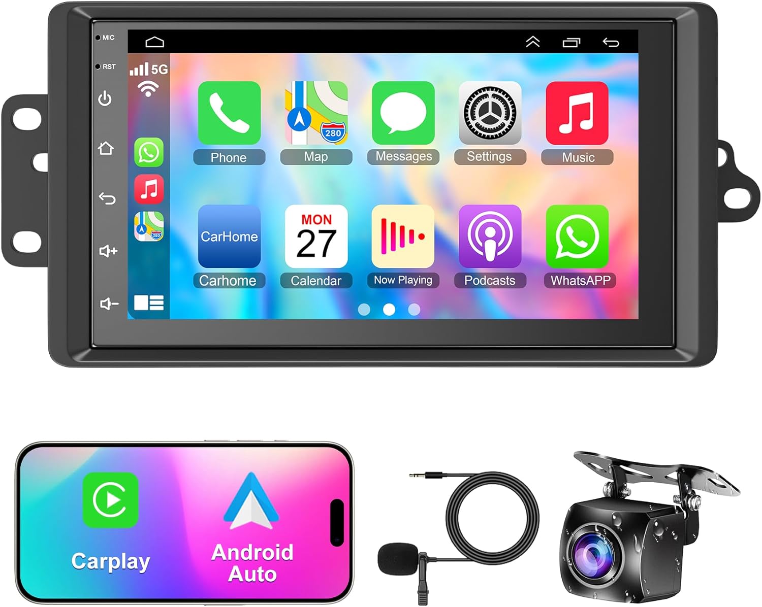 8-core 4G+64G Android 15 Car Radio for 2003-2006 Chevrolet Chevy Silverado Impala Tahoe GMC Sierra Yukon, 7