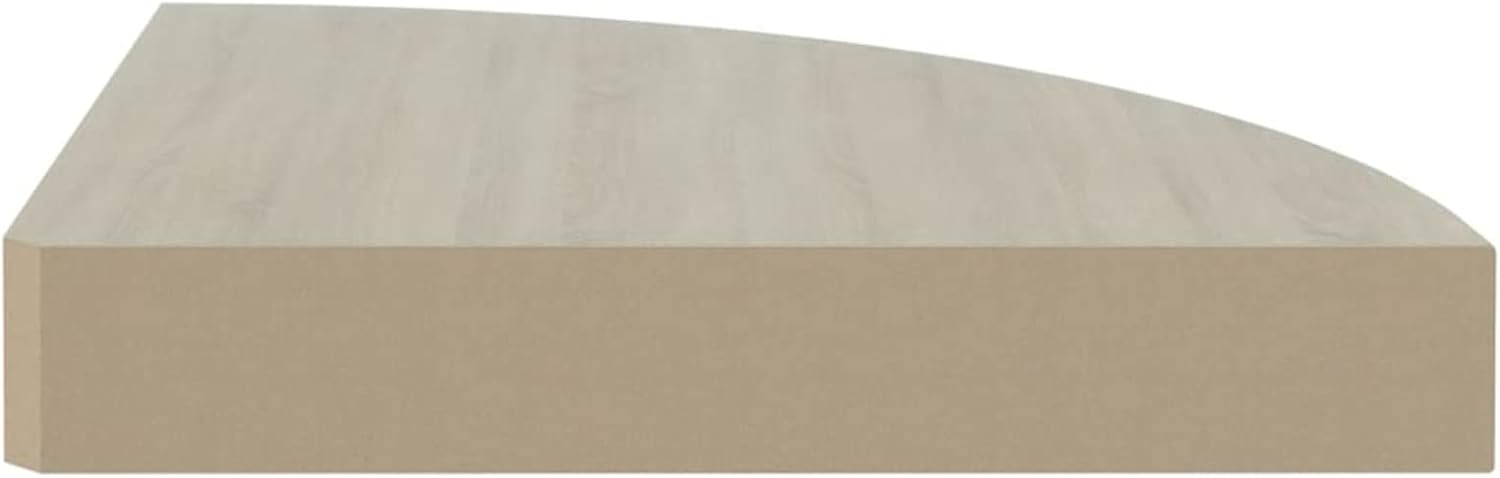 Floating Wall Corner Shelves 4 pcs Oak and White 13.7