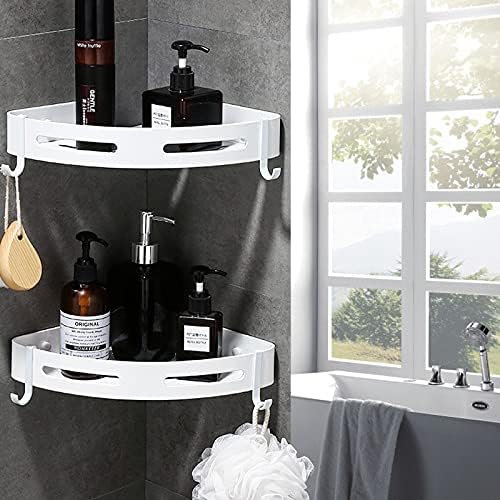 Shower Shelves Bathroom Shelf, Organizer Shower Storage Rack, Corner Rack Tier Toilet Holder No Drill Bathing Accessories (Color : Black)