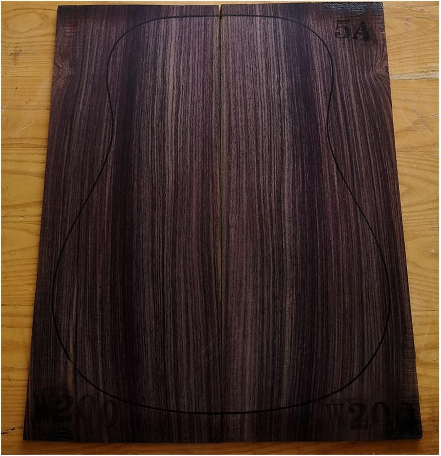 India Rose Wood Back Panel Wool Guitar Production Material Accessories DIY Guitar Kit (Color : 1)