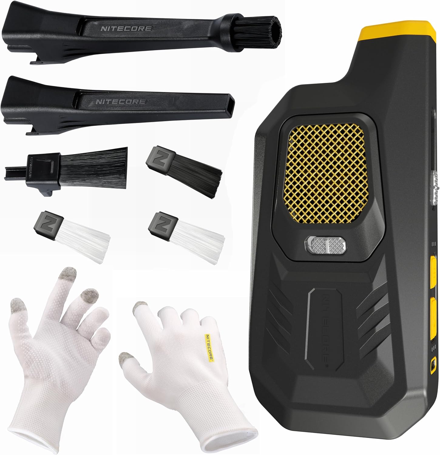 NITECORE BB21 Electronic Photography Air Blower Camera Cleaning Kit with NIA004 Multipurpose Cleaning Kit, Lens Cleaning Brush, NC-CK009 Anti-Slip Touchscreen Cleaning Gloves