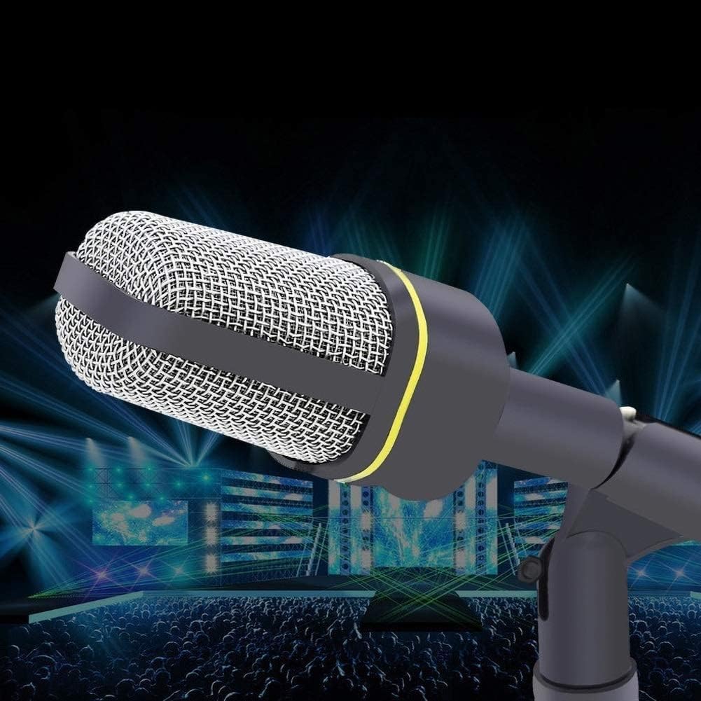 PC Microphone with Mic Stand, Professional 3.5mm Jack Recording Condenser Microphone Audio Broadcast Sound Recording Condenser Microphone