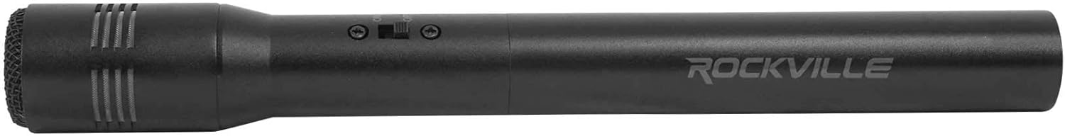 Rockville PRO-D7 KIT 7-Mic Drum Microphone Set, 1 Bass, 4 Snare, 2 Overhead Condenser Mics, All-Metal Build, Includes Clips and Case, for Studio and Live Drum Recording