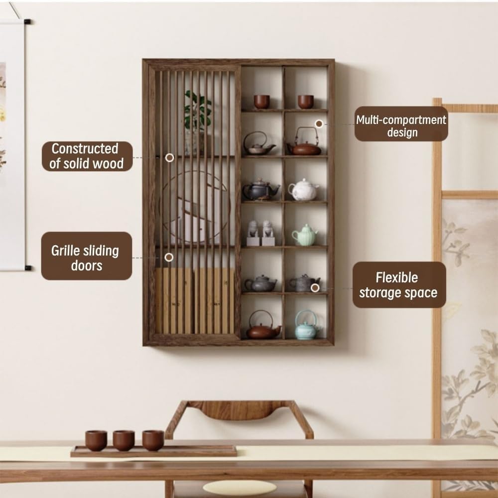 Multi-Layer Storage Rack Cup Holder Wood Display Stand Hanging Mug Organizer for Living Room Tea Room Long-Lasting