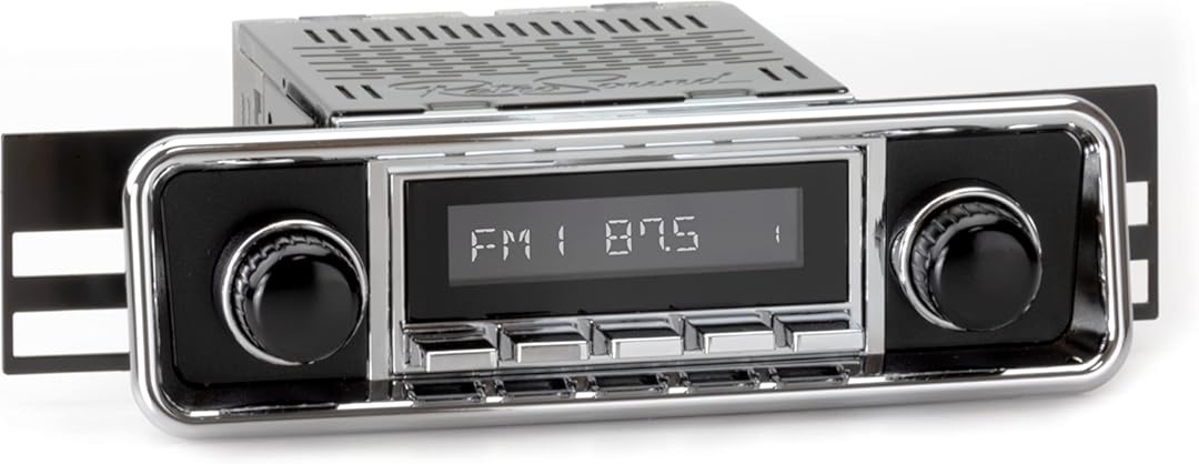 RetroSound RetroRadio AM FM Stereo 36P-76P Chrome Compatible with 1956-67 Volkswagen Bus