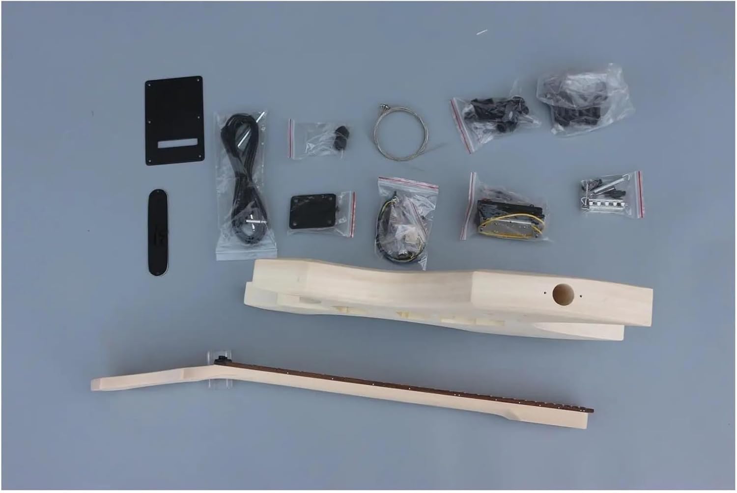 Guitar Body Guitar Replacement Parts 1set Guitar KitGuitar Neck Guitar Body Unfinished Hollow Electric Guitar