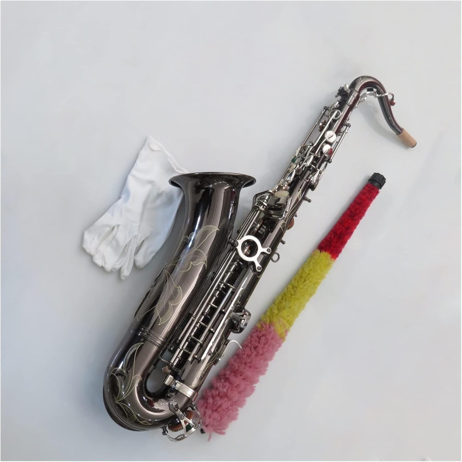 Yellow Brass C Melody Saxophone with Case Black Nickel Sax Musical Woodwind Instruments Beginner Saxophone