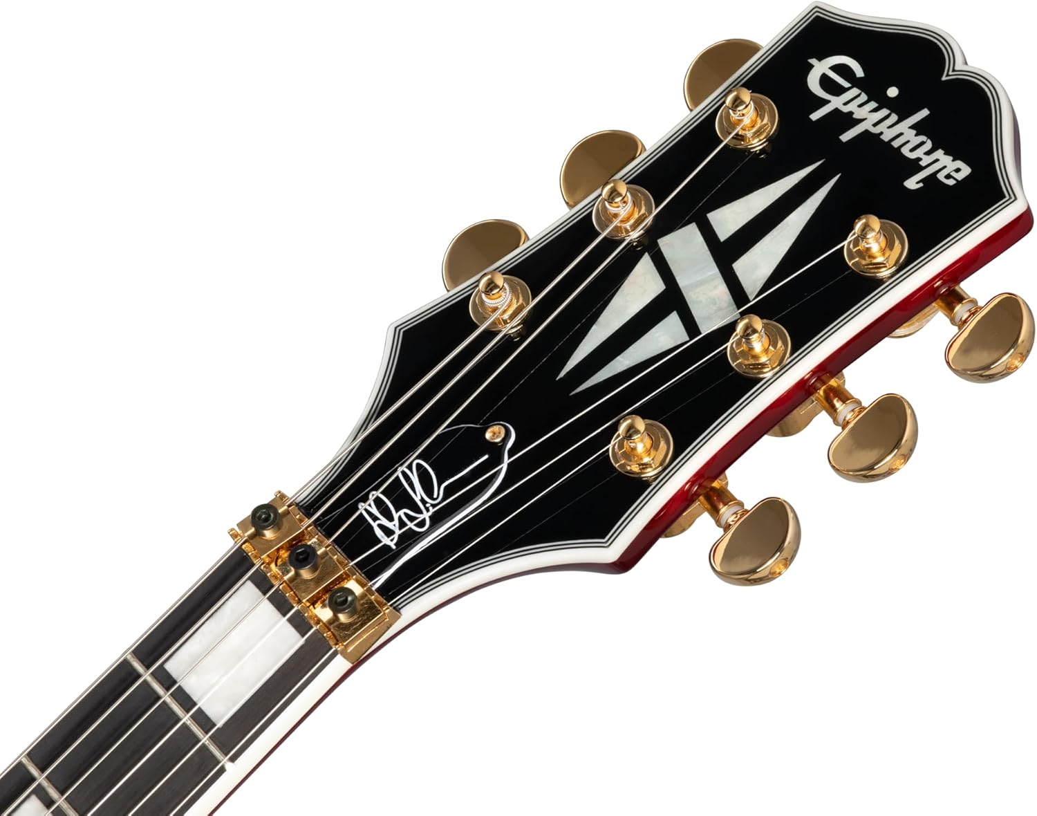 Epiphone Alex Lifeson Les Paul Custom Axcess Quilt, Ruby with Case