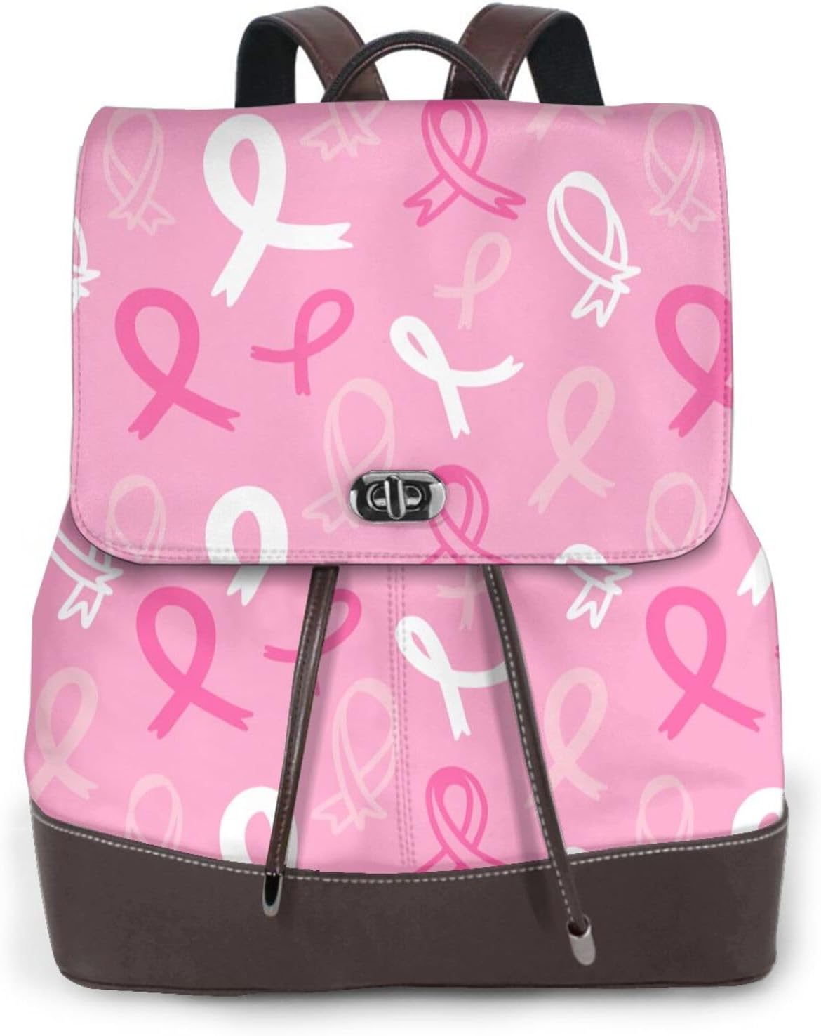 Breast Cancer Awareness (3) for Womens Backpack Purse Microfiber PU Anti-theft Large Fashion Designer Travel Bag Ladies Shoulder Bags